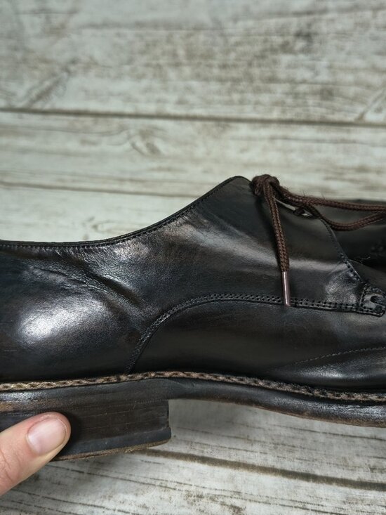 Mezlan Custom Black Leather Wingtip Brogue Oxford Shoes Men Size 11 main image 8